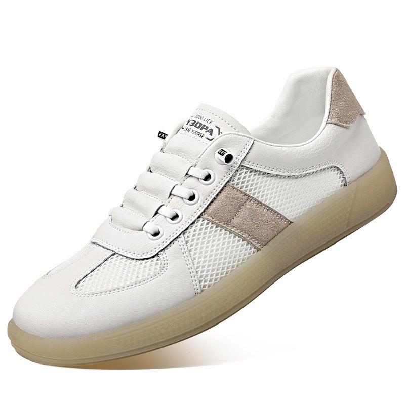 Comfortable White Shoes For Men 2025 Popular Sports Soft Sole Shoes Thin Mesh Casual Sports Moral Training Shoes Couple Models - Image 1