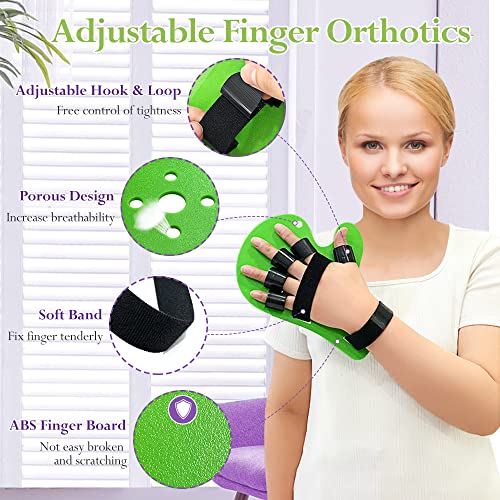 KAVIL Hand Brace Resting Hand Splint Finger Stroke Recovery Equipment Straightener Extender Therapy Equipment with Finger Support (Fit Right or Left Hands) - Image 4
