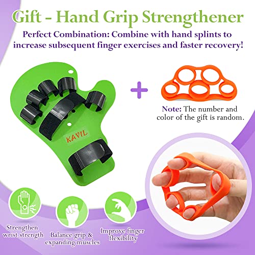 KAVIL Hand Brace Resting Hand Splint Finger Stroke Recovery Equipment Straightener Extender Therapy Equipment with Finger Support (Fit Right or Left Hands) - Image 3