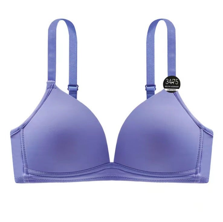 Comfy Gathered Light Bralette No-Wire Blue  - Image 1