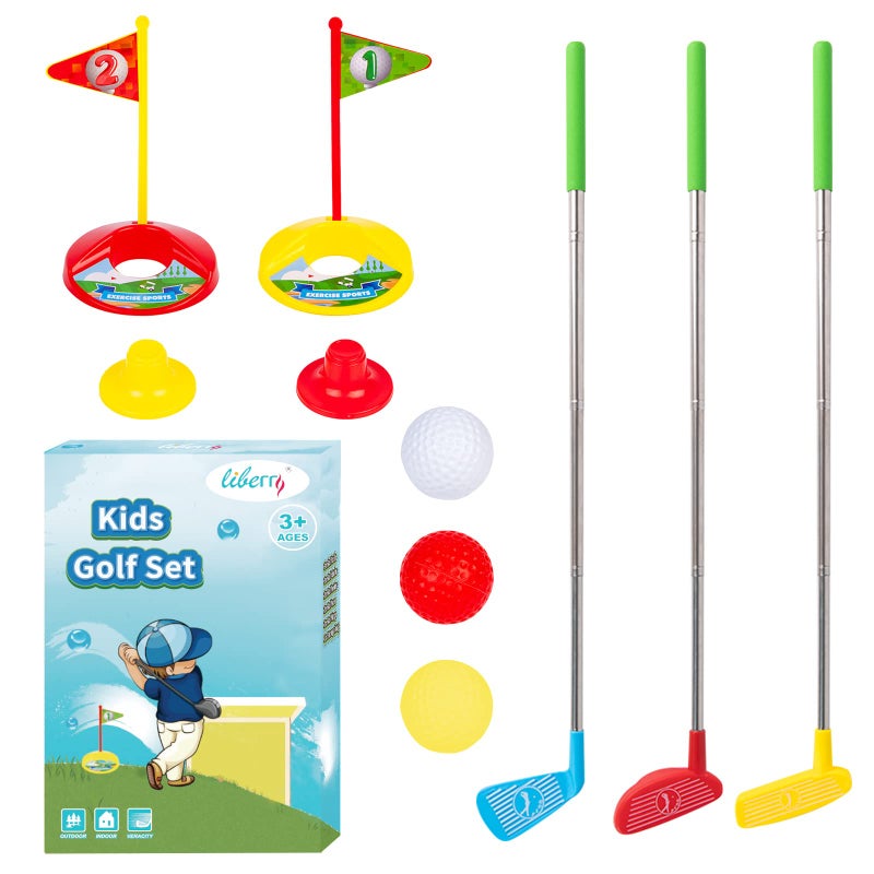 Liberry Kids Golf Club Set, Retractable Toy Golf Clubs for Toddlers, Mini Golf Set for Children Age 3 4 5 Years Old - Image 1