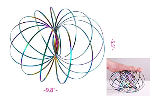 YOFOBU 3 Pack Spinner Ring Arm Magic Spring Arm Sculpture Ring Colored Magic Kinetic Spring Interactive Stress Relief Rings Festival Accessories Colorful - Image 5