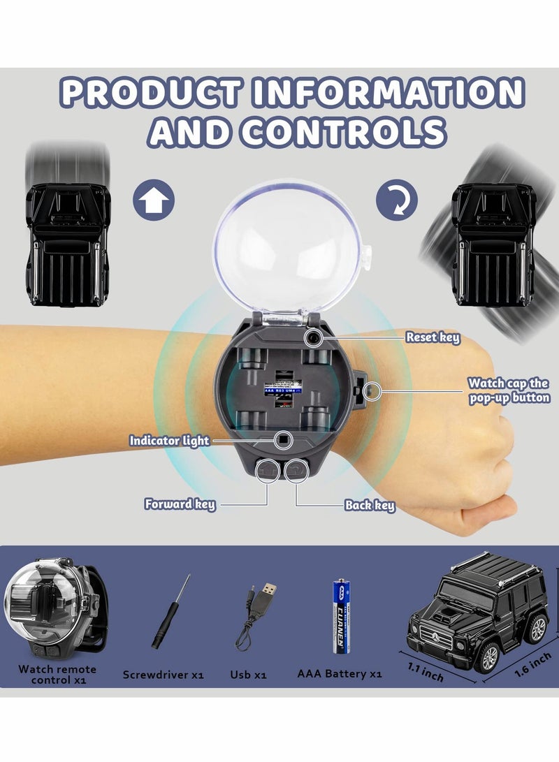SYOSI Mini Long Distance Wrist Watch RC Car, 2022 New Remote Control Toys, 2.4 GHz Racing with USB Charging, Cartoon Small, Gift for Boys and Girls - Image 5