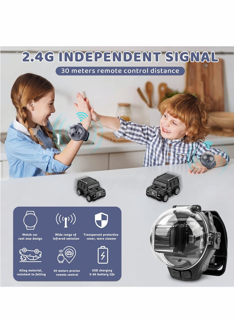 SYOSI Mini Long Distance Wrist Watch RC Car, 2022 New Remote Control Toys, 2.4 GHz Racing with USB Charging, Cartoon Small, Gift for Boys and Girls - Image 2