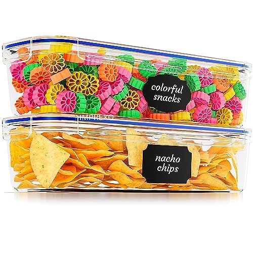 IMPREXO Air Tight Food Storage Containers Kitchen Containers for Storage Set Plastic Storage Box for Kitchen Airtight Containers Storage Jar Set for Kitchen Storage, Pack of 2 (2200 ML) - Image 1