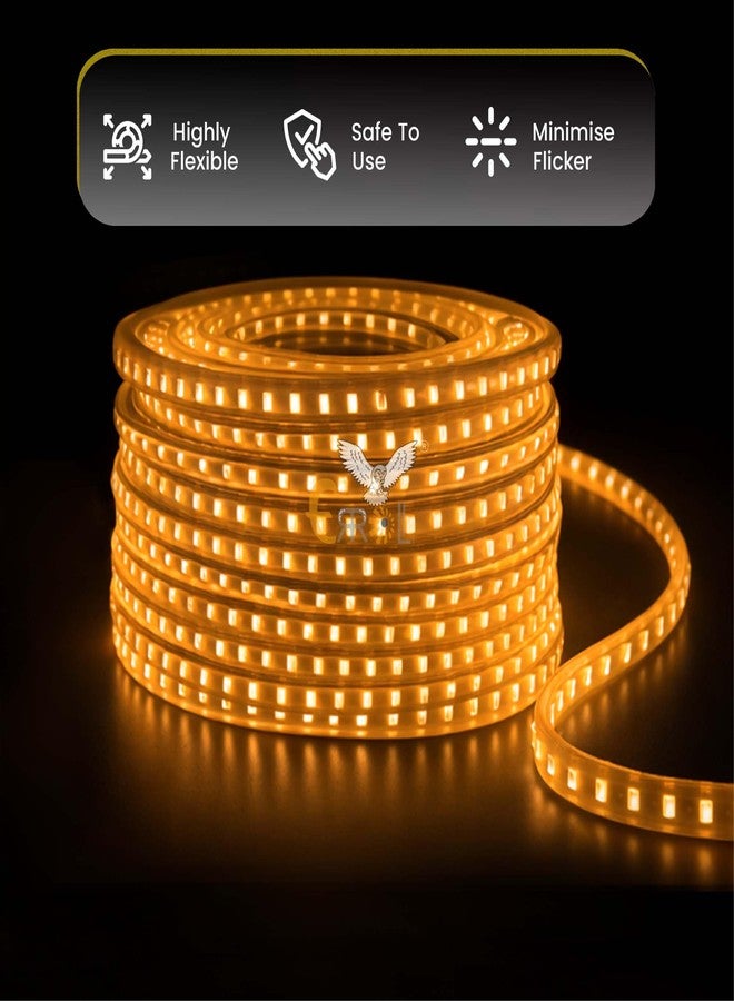Errol 2835 Strip Lights for Home Decoration | 120 led per Meter led Strip Light | Rope Lights for Ceiling | Color-Amber Decoration Lights for Diwali, Christmas, Home (4 Meter) - Image 4