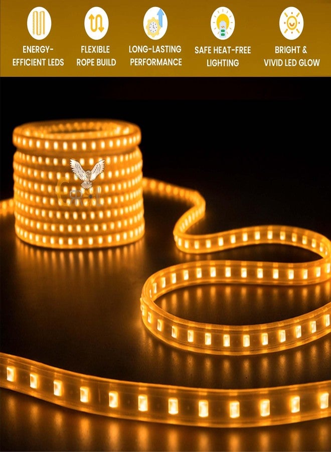 Errol 2835 Strip Lights for Home Decoration | 120 led per Meter led Strip Light | Rope Lights for Ceiling | Color-Amber Decoration Lights for Diwali, Christmas, Home (4 Meter) - Image 3