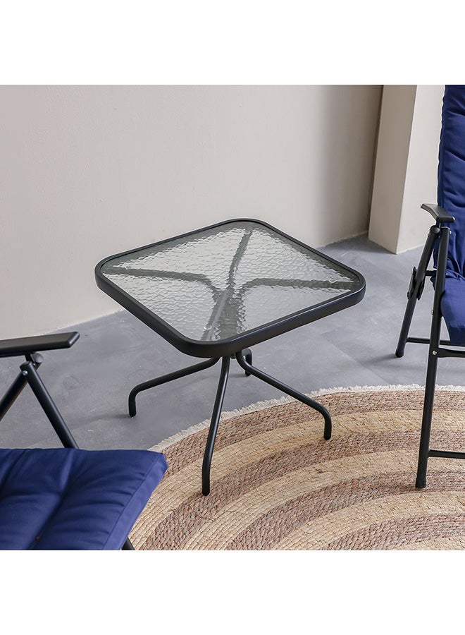 DANUBE HOME Vista 1 + 2 Seater Balcony Set |2-Seater Balcony Set With Table | All Weather 3 Piece Bistro Set With Coffee Table | Modern Design Furniture For Balcony Outdoor Garden - Blue - Image 5