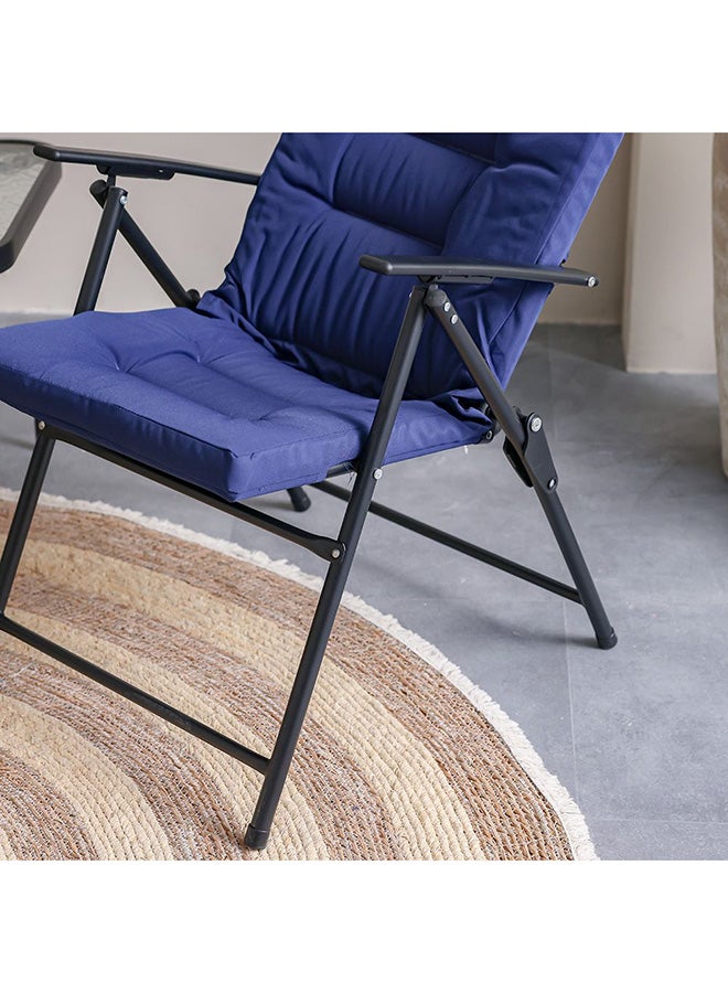 DANUBE HOME Vista 1 + 2 Seater Balcony Set |2-Seater Balcony Set With Table | All Weather 3 Piece Bistro Set With Coffee Table | Modern Design Furniture For Balcony Outdoor Garden - Blue - Image 4