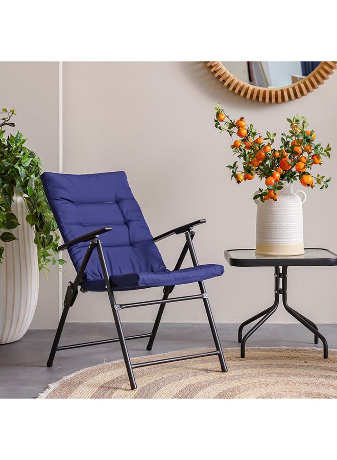 DANUBE HOME Vista 1 + 2 Seater Balcony Set |2-Seater Balcony Set With Table | All Weather 3 Piece Bistro Set With Coffee Table | Modern Design Furniture For Balcony Outdoor Garden - Blue - Image 2