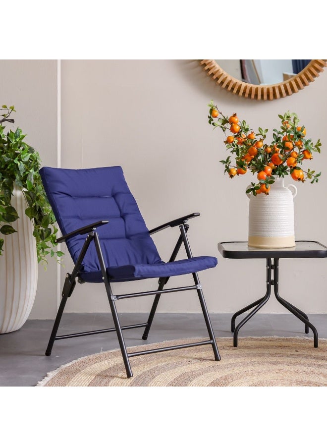 DANUBE HOME Vista 1 + 2 Seater Balcony Set |2-Seater Balcony Set With Table | All Weather 3 Piece Bistro Set With Coffee Table | Modern Design Furniture For Balcony Outdoor Garden - Blue - Image 2