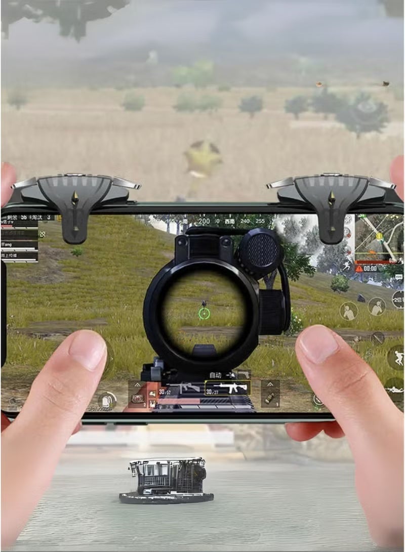 Earldom Bumblebee Game Trigger Upgrade 2-Finger Mobile Gaming Controller with Aim & Fire Triggers, 2 Gaming Finger Sleeves, High-Sensitivity Shooting Controls for Compatible iPhone & Android Smartphones Black - Image 5