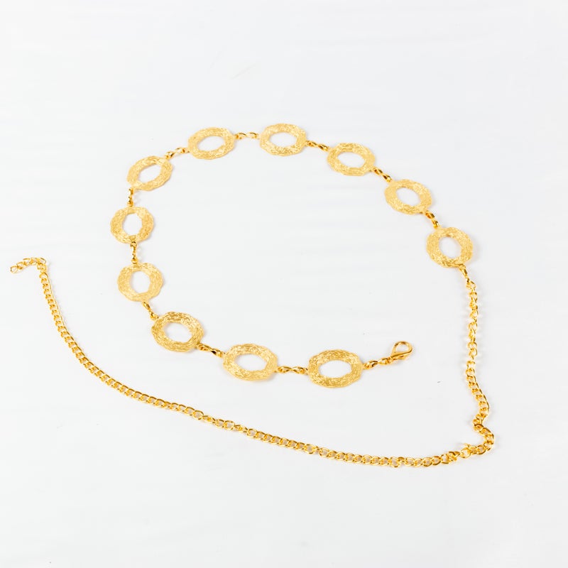 ذا بلاك بيرل اكسسوريز حزام معدن حريمي ذهبي - Image 1