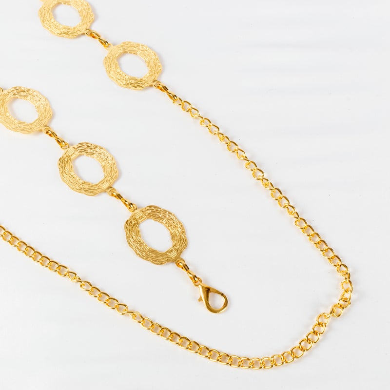 ذا بلاك بيرل اكسسوريز حزام معدن حريمي ذهبي - Image 3