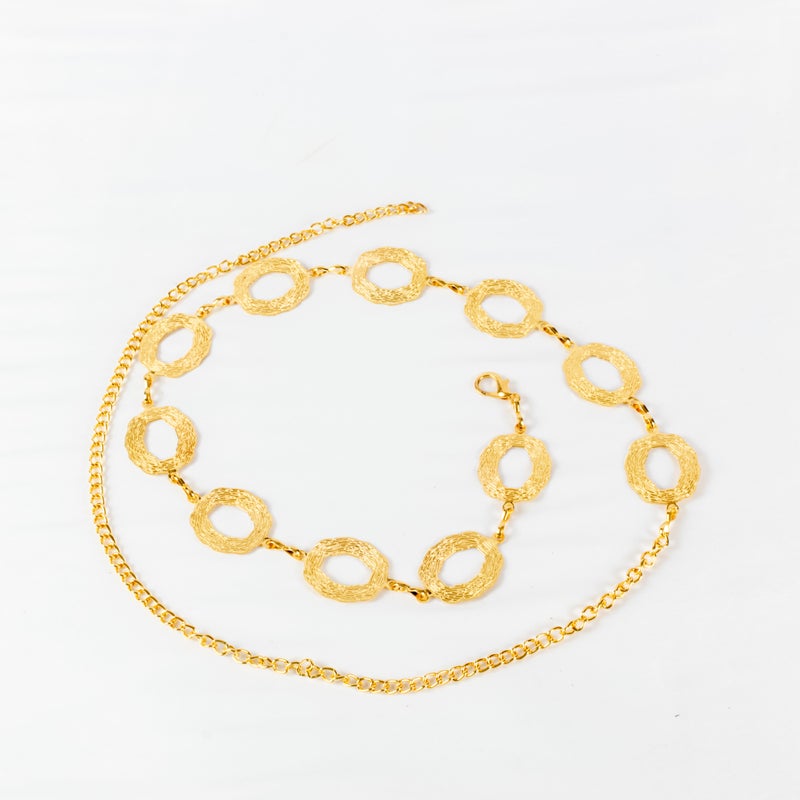 ذا بلاك بيرل اكسسوريز حزام معدن حريمي ذهبي - Image 2