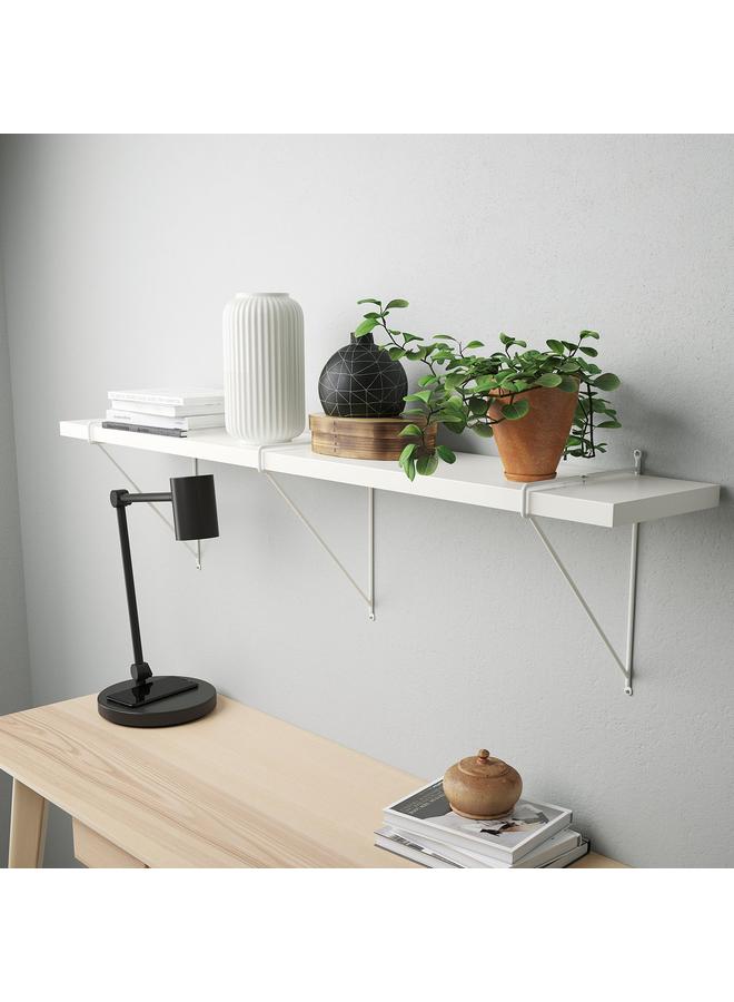 Zaboon Wall Shelf, White/White, 120X20 Cm - Image 4