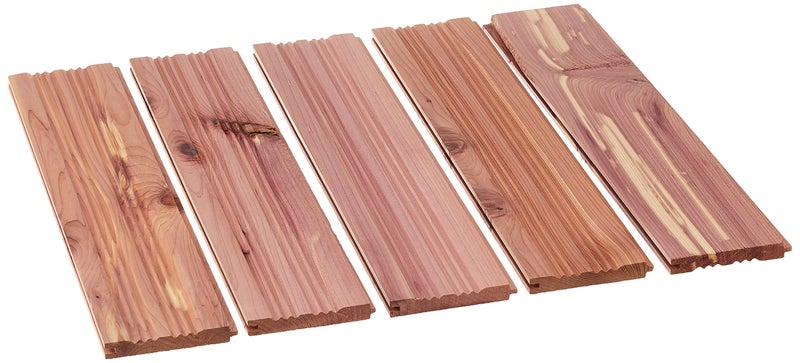 Household Essentials Household Essentials CedarFresh 250031 Interlocking Cedar Wood Plank Drawer Liners  Set of 5 Brown 35 x 13375x 0375 inches 