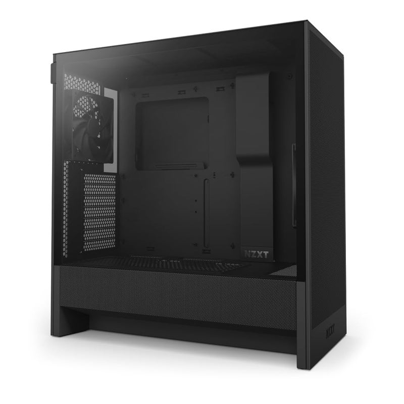 NZXT H5 Flow 2024 - Compact ATX Mid-Tower PC Gaming Case - High Airflow - 2 x 120mm Fans Included - 360mm Front & 240mm Top Radiator Support - Cable Management System - Tempered Glass - Black - Image 1