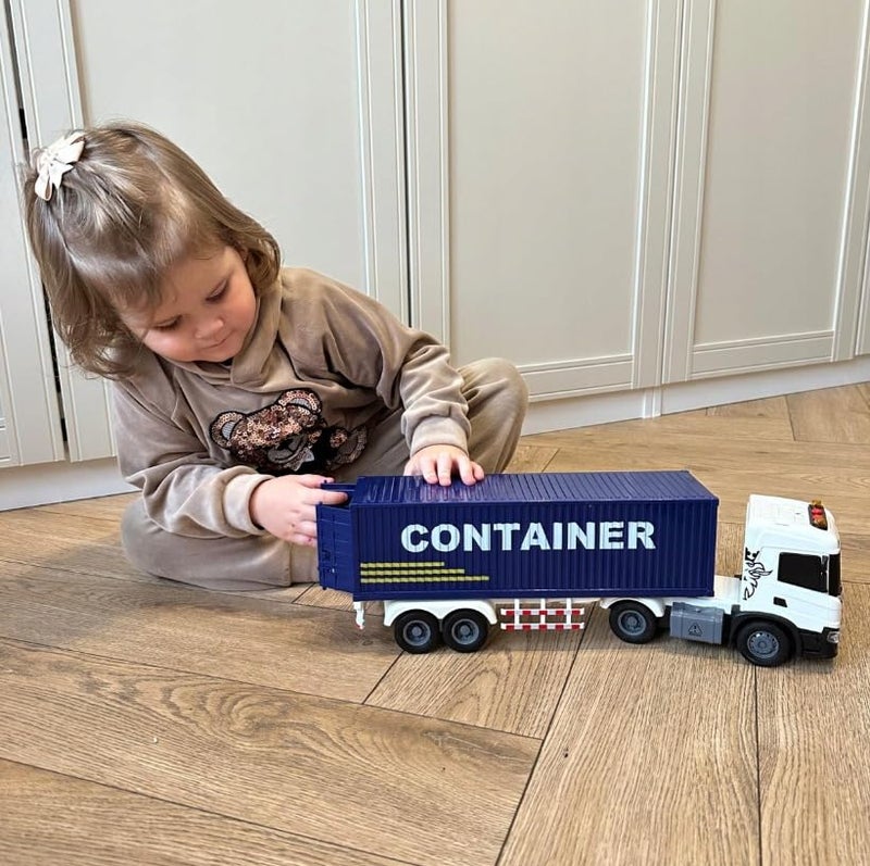 The Toys Home Licensed Scania Container Truck Toy for Kids, Large Transport Truck with Opening Container Doors, Realistic Design, Push & Go Vehicle, Ages 3+ - Image 1
