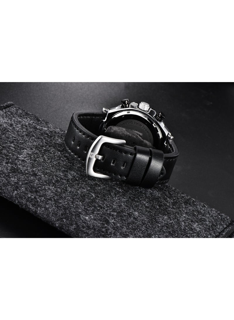 BENYAR - Watches for Men Luxury Quartz Water Resistant Watch Men's Chronograph Genuine Leather Strap 5151 - Image 1