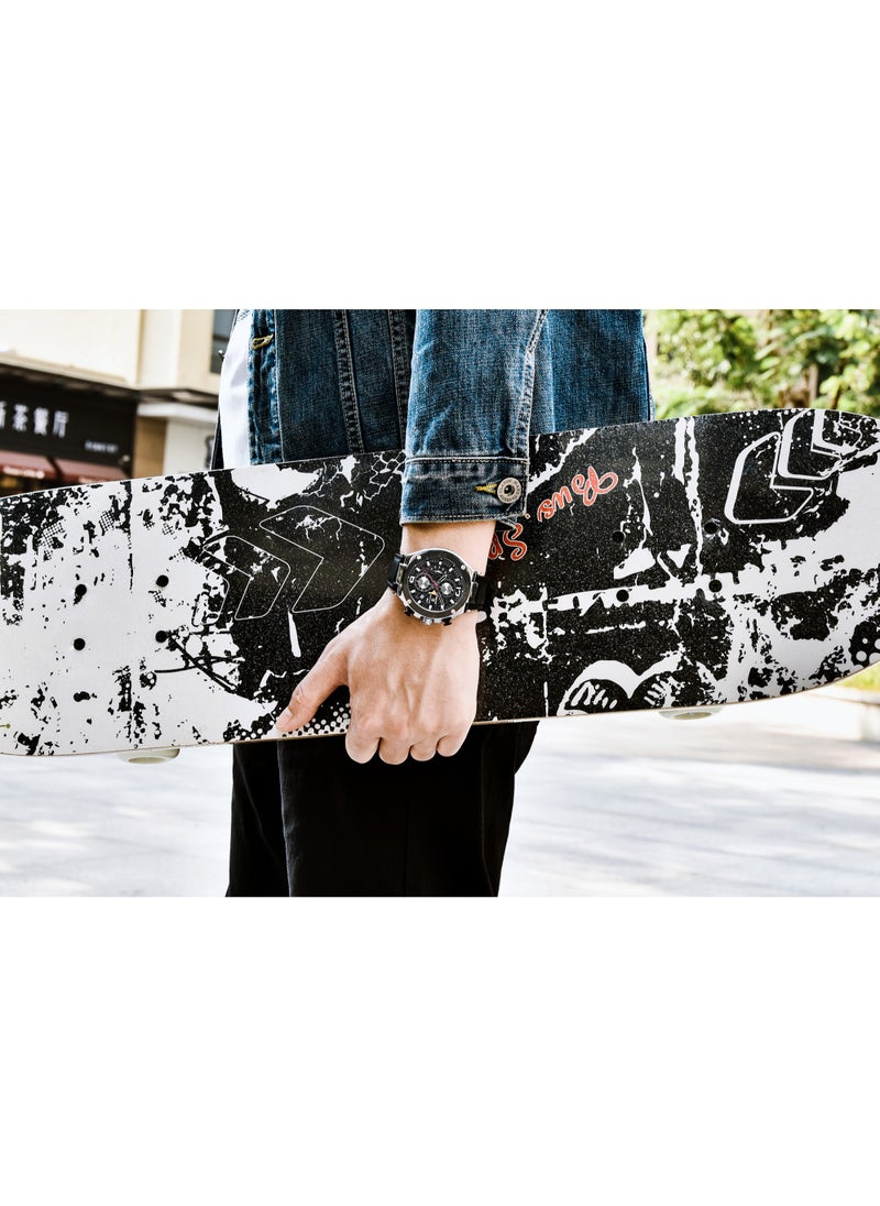 BENYAR - Watches for Men Luxury Quartz Water Resistant Watch Men's Chronograph Genuine Leather Strap 5151 - Image 1