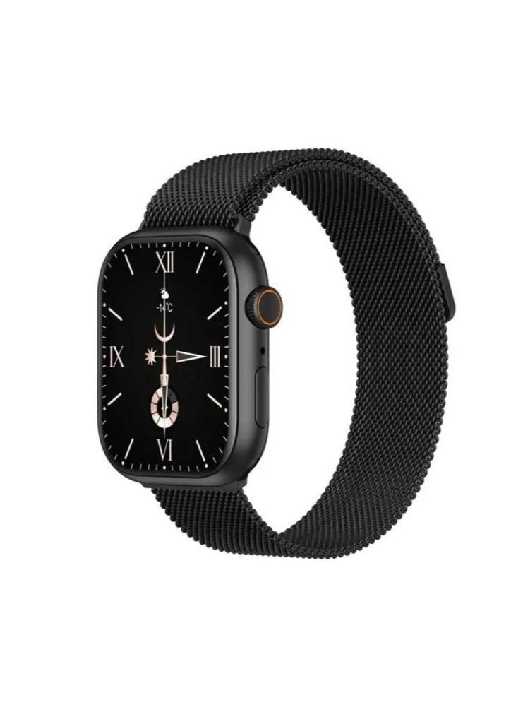 Wisme WS X12 Series 10 Smartwatch for Men with Heart Rate Blood Pressure Monitor Sleep & Activity Tracker AMOLED Display Bluetooth Calling Waterproof Design 7 Straps Wireless Charging Compatible with Android iPhone.