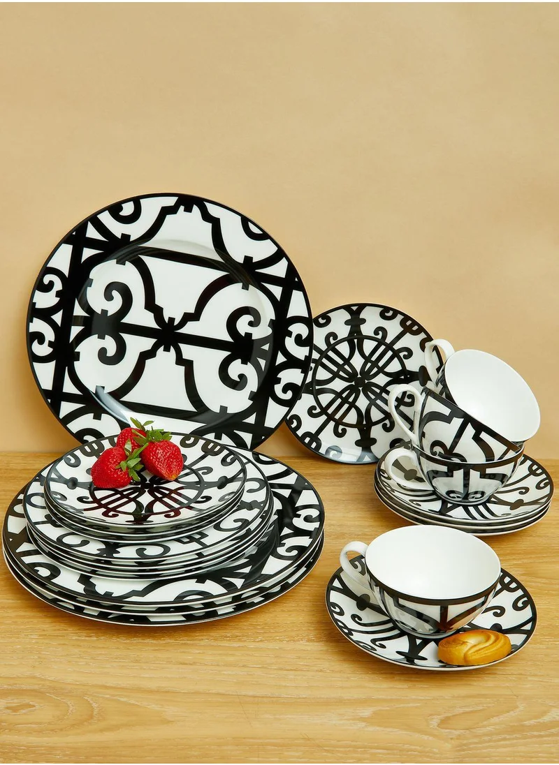 ايش 20 Piece Printed Dinnerware Set