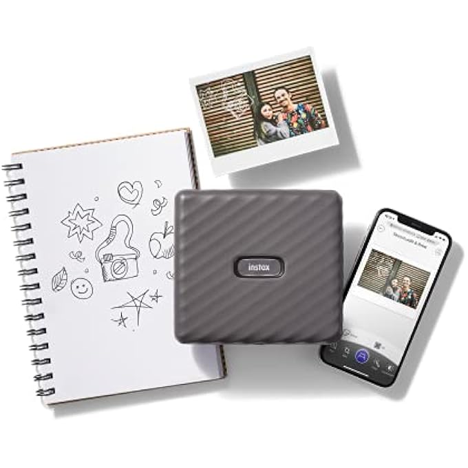 Instax FUJIFILM LINK WIDE SMARTPHONE PRINTER (MOCHA GRAY) - Image 3