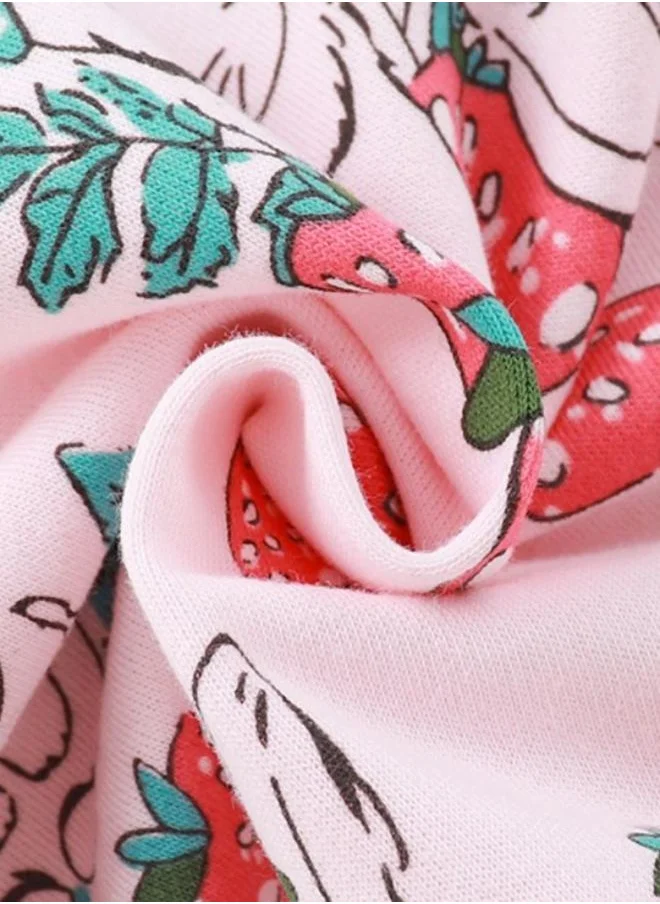YUNIQEE Pink Printed Long Sleeve Crew Neck T-Shirt