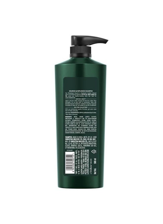 Tresemme Botanique Nourish & Replenish Shampoo 580 Ml With Olive & Camellia Oil For Frizz Control & Hair Growth Paraben Free Smoothens Dry Hair  - Image 4