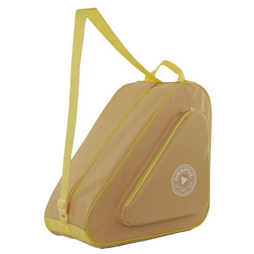 HEXIFUL Skate Bag to Carry Ice Skates, Inline Skates, Roller Skates and Quad Skates for Both Kids and Adults (Apricot/Yellow 016) - Image 1
