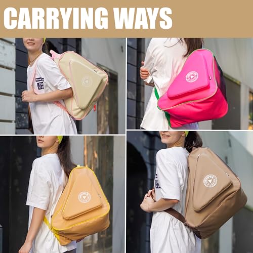 HEXIFUL Skate Bag to Carry Ice Skates, Inline Skates, Roller Skates and Quad Skates for Both Kids and Adults (Apricot/Yellow 016) - Image 2