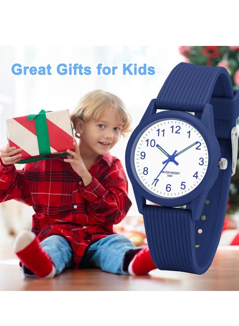 Kids Analog Watches for Girls Boys Watches with Soft Band Learning Time 50M Waterproof Children Watch Easy to Read for Ages 4-12 Kids Gift - Image 3