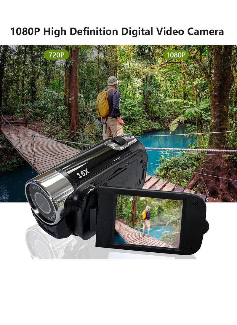 Generic - Portable 1080P High Definition Digital Video Camera DV Camcorder 16MP LCD Screen 16X Digital Zoom Built-in Battery - Image 1