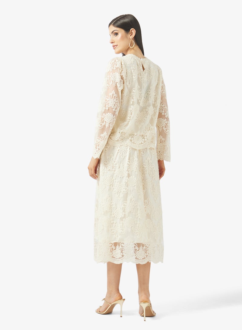 Khizana Lace Top & Skirt Set - Image 2