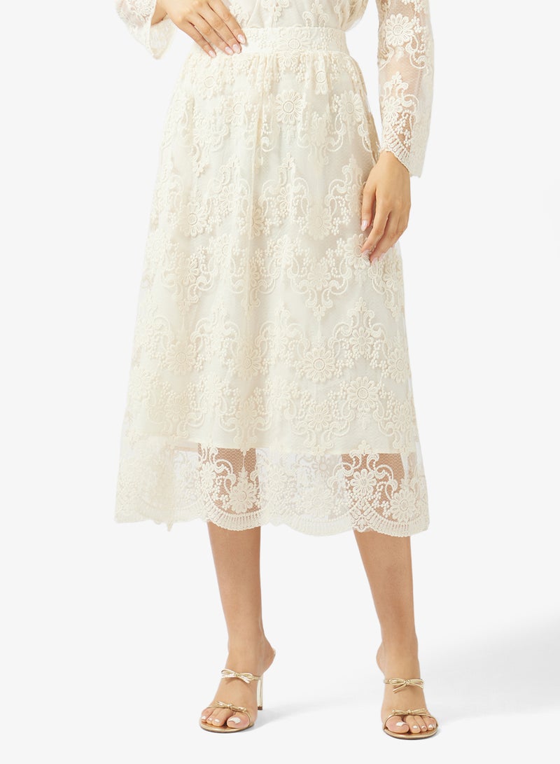 Khizana Lace Top & Skirt Set - Image 4