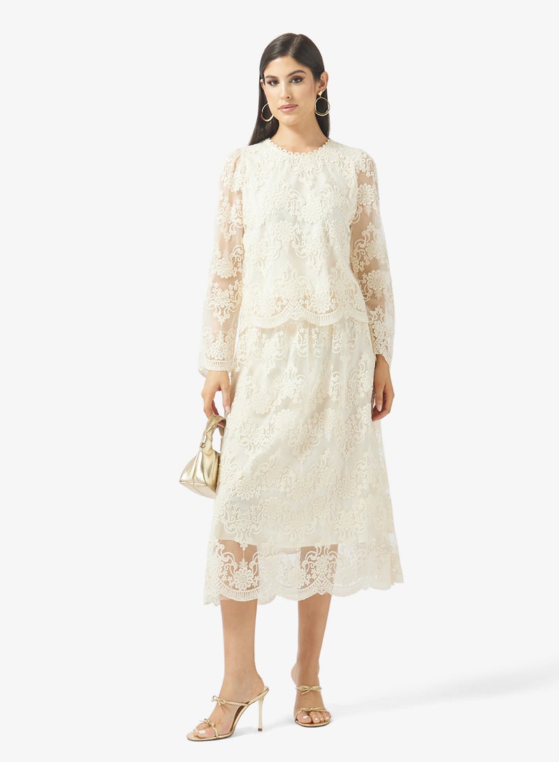 Khizana Lace Top & Skirt Set - Image 5