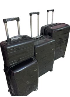 4-Piece Polypropylene Luggage Set – TSA Lock, 8 Spinner Wheels, Expandable, Scratch & Water Resistant – Black - pzsku/Z647A6E4F5BE7DD11E073Z/45/_/1740384617/1ed1d13e-5561-4e1b-a850-bd8c48cfc951