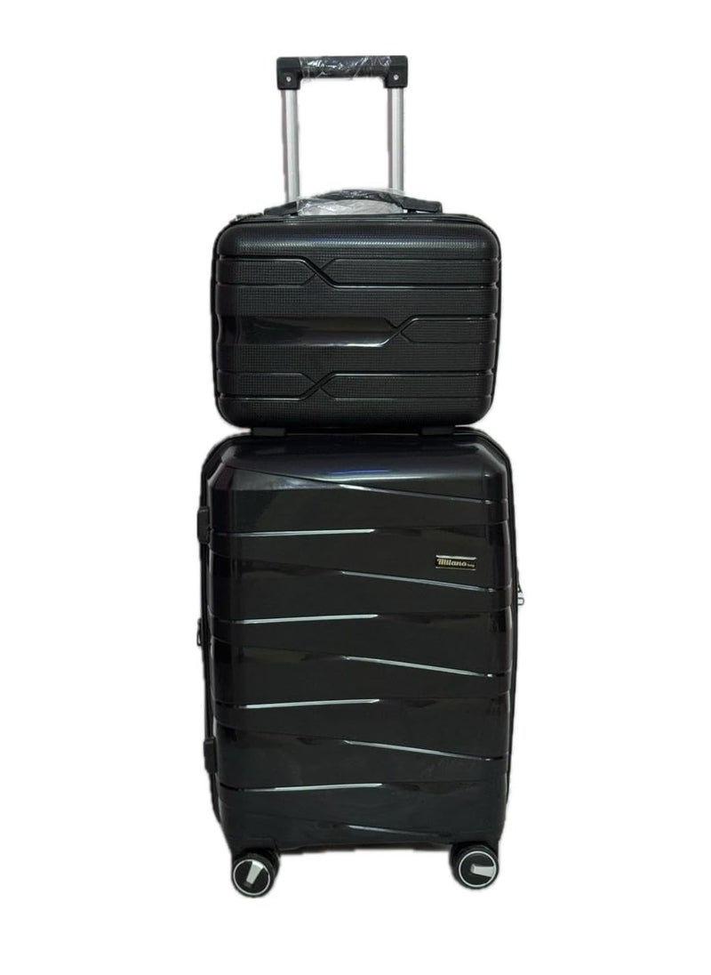 4-Piece Polypropylene Luggage Set – TSA Lock, 8 Spinner Wheels, Expandable, Scratch & Water Resistant – Black - pzsku/Z647A6E4F5BE7DD11E073Z/45/_/1740384627/965b96f0-297b-4a49-908a-8fc64934c6d8