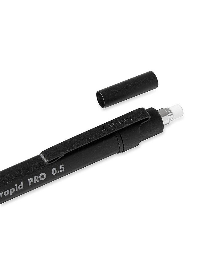 Rotring - rOtring Rapid Pro Mechanical Pencil, 0.5 mm, Matte Black Finish, Precision Writing and Sketching Instrument with Comfortable Grip - Image 1