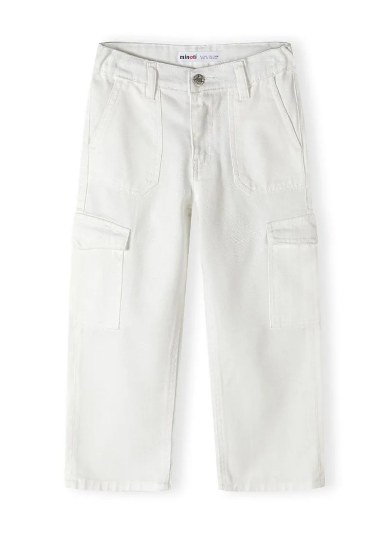 مينوتي Kids Girls Wide Leg Cargo Trousers