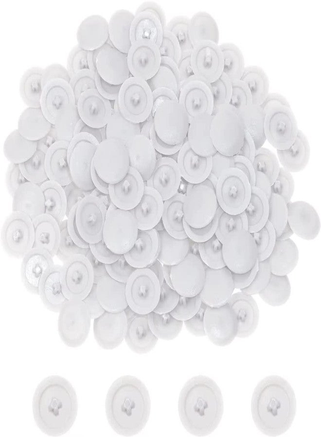 Mini Skater Screw Caps, Plastic Self Tapping Screw Hole Caps, Covers for 7mm Diameter, Flat Phillips Screw Caps, Furniture Fittings, White, Pack of 200 - Image 1