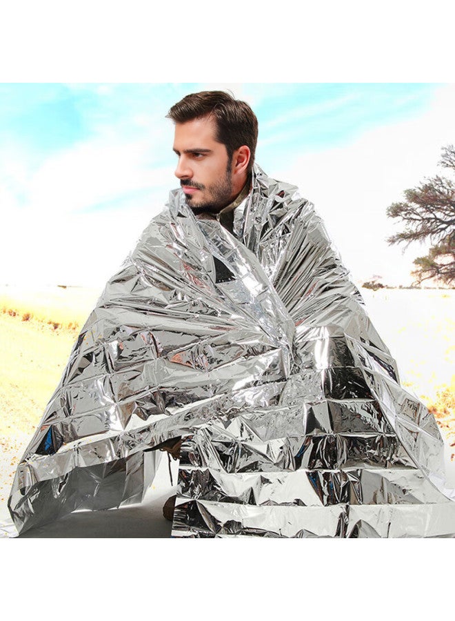 Bwnk Emergency Blanket Insulation Blanket Outdoor Mountaineering Camping Survival Blanket Sunscreen Multi-purpose Aluminum Foil Thermal Emergency Blanket 3-pack - Image 5