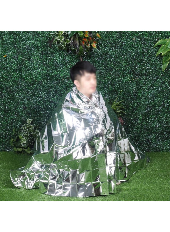 Bwnk Emergency Blanket Insulation Blanket Outdoor Mountaineering Camping Survival Blanket Sunscreen Multi-purpose Aluminum Foil Thermal Emergency Blanket 3-pack - Image 2