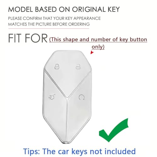 SANRILY Luminous 4 Button Key Fob Cover Fit for BYD Equation 2023 Leopard 5 Key Keyless Full Protection Key Case with Keychain Black - Image 3