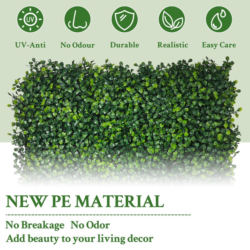 DOPGIB Artificial Ivy Privacy Fence Screen: 120"x 40" (33.5 SQFT) UV-Anti Faux Boxwood Roll Grass Wall Panels for Patio Balcony Privacy, Garden, Backyard Greenery Wall Backdrop Decor - Image 4