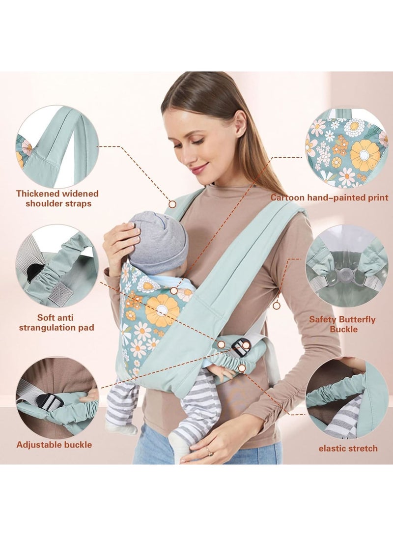 Zikra Baby Carrier - Adjustable Lightweight Breathable Carrier, Infant Hip Seat for Toddler, Nursing Portable Wrap for Newborn to Toddler (7-45 Lbs) - Image 2