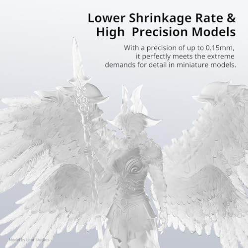 ANYCUBIC Water Washable 3D Printer Resin, 405nm High Precision UV-Curing 3D Resin, Low Shrinkage Photopolymer Resin for 8K Capable LCD DLP Resin 3D Printer Printing (Clear + Clear, 2000g) - Image 3