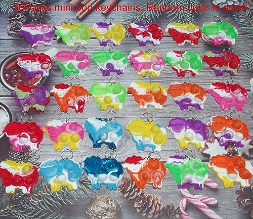 Goodangie00 30 Packs Rainbow Bulk Sheep Fidget Pop Gifts Mini Anxiety Stress Reliever Toys for Students Bubble Prize Kids Birthday Christmas Party Favors - Image 5