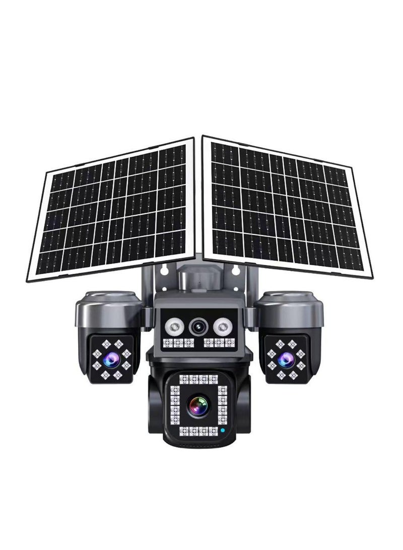 DIGI CORE 20MP 8K Ultra HD 4-Lens 360° Solar Security Camera, Outdoor 4G LTE CCTV Camera (SIM Internet Working Only) With Full-Color Night Vision, PIR + AI Human Detection, 2-Way Audio, Waterproof PTZ Camera with 64GB SD Card - Image 2